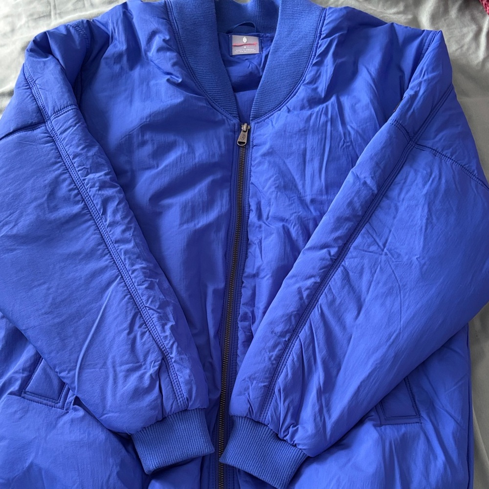FP Movement by Free People Bright Blue Bomber Jacket